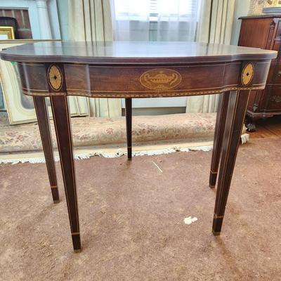 Federal Style Flip Top Game Console Table Inlay 36x18 36x36