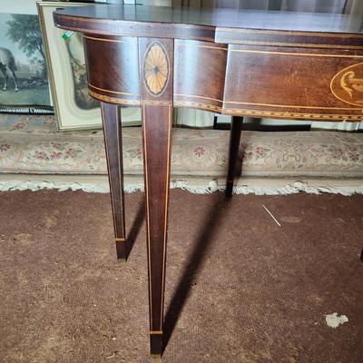 Federal Style Flip Top Game Console Table Inlay 36x18 36x36