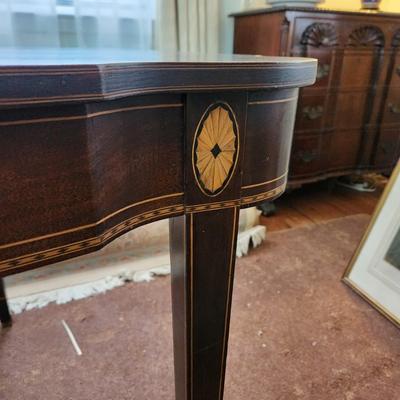 Federal Style Flip Top Game Console Table Inlay 36x18 36x36