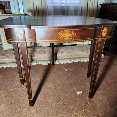 Federal Style Flip Top Game Console Table Inlay 36x18 36x36