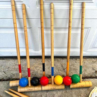 L.L. Bean Croquet Game Set with Tote Bag - Complete Set