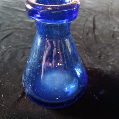MILK OF MAGNESIA AND OTHER BLUE GLASS BOTTLES