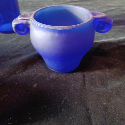 MILK OF MAGNESIA AND OTHER BLUE GLASS BOTTLES