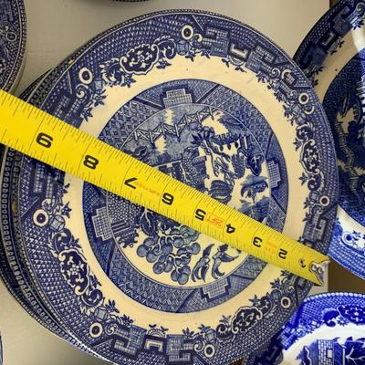 HUGE LOT Antique & Modern Flow Blue Plates