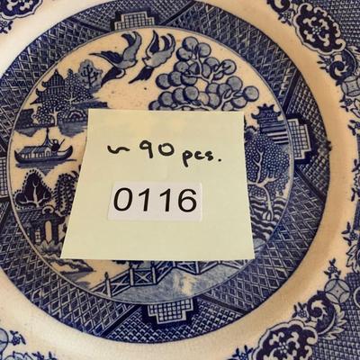 HUGE LOT Antique & Modern Flow Blue Plates