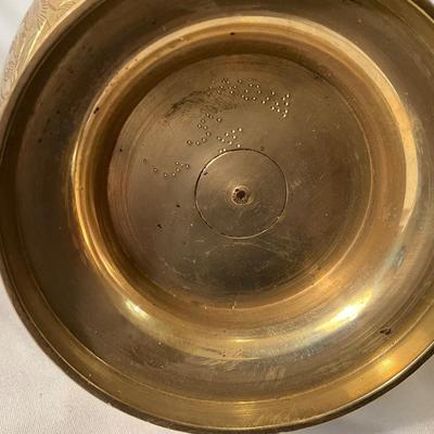 Vintage India brass floral etched, genie lg teapot