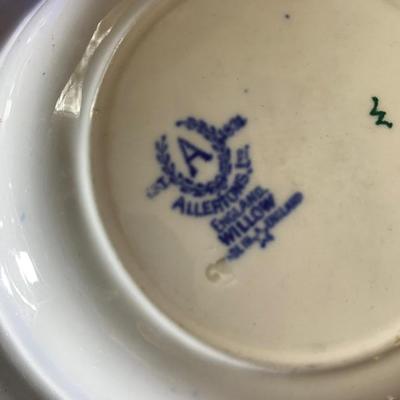 HUGE LOT - Vintage Flow Blue Serving Bowls & Casserole Dishes