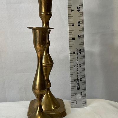 Vintage India brass taper candleholders