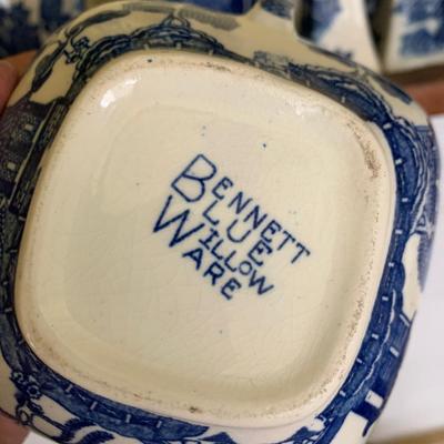 HUGE LOT - Vintage Flow Blue Tea Cups Creamer Sugars Salt Peppers +++