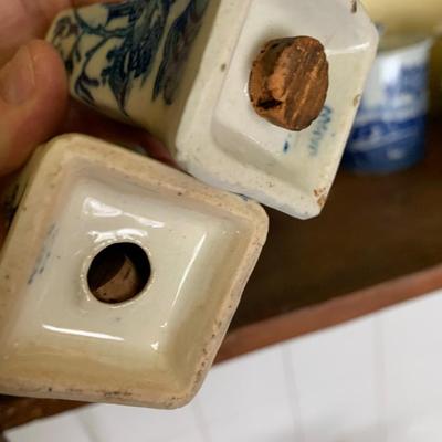 HUGE LOT - Vintage Flow Blue Tea Cups Creamer Sugars Salt Peppers +++