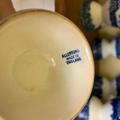 HUGE LOT - Vintage Flow Blue Tea Cups Creamer Sugars Salt Peppers +++