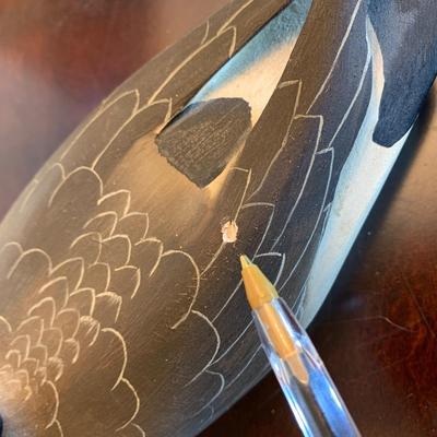 Wood Decoy Duck Signed Stavely Easton, Maryland