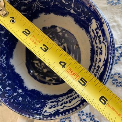 Large Flow Blue Cup & Saucer England