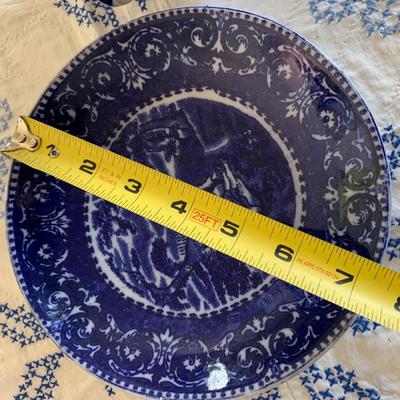 Large Flow Blue Cup & Saucer England