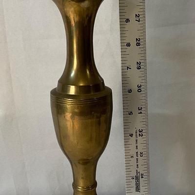 Vintage India brass fluted vase