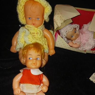 PEE WEE FANCY PANTS, VOGUE AND 2 OTHER DOLLS