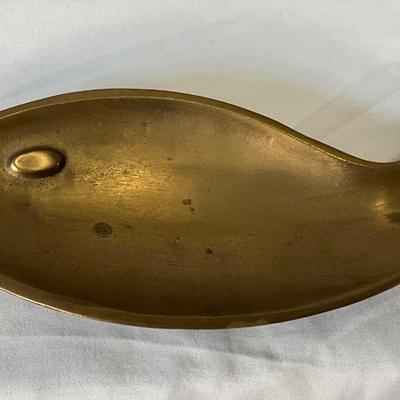 Vintage solid brass ashtray, or candy dish made in Israel