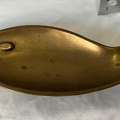 Vintage solid brass ashtray, or candy dish made in Israel