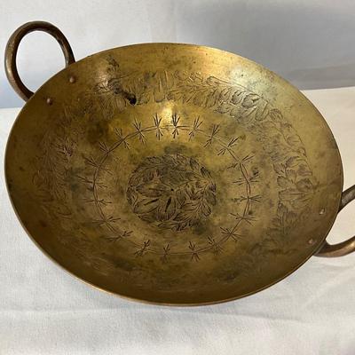 Vintage India brass candy dish