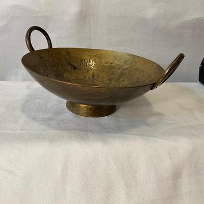 Vintage India brass candy dish