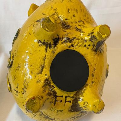 Vintage yellow piggy bank