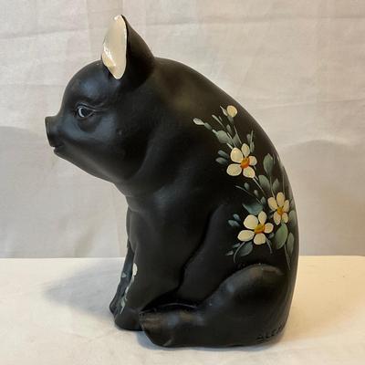 Vintage ceramic hand painted piggy bank