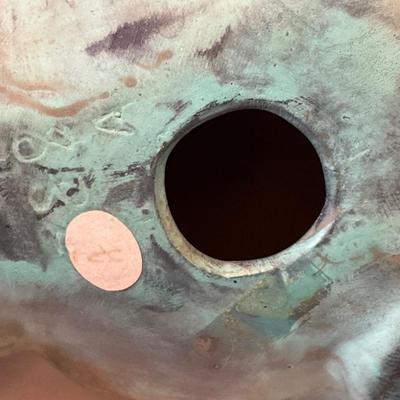 Vintage green ceramic pigs