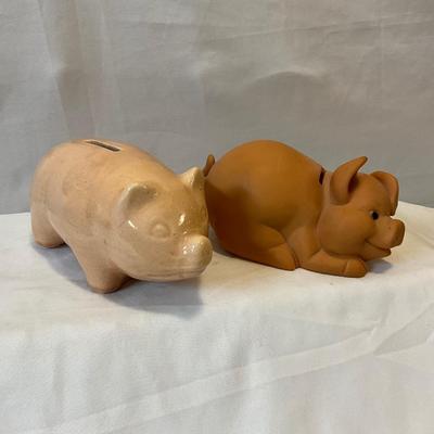 Vintage piggy banks ceramic and plastic