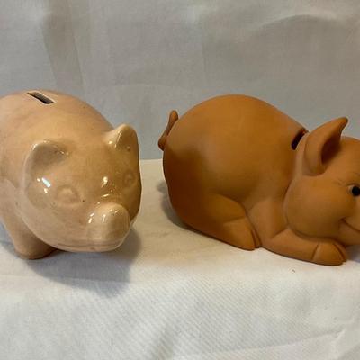 Vintage piggy banks ceramic and plastic