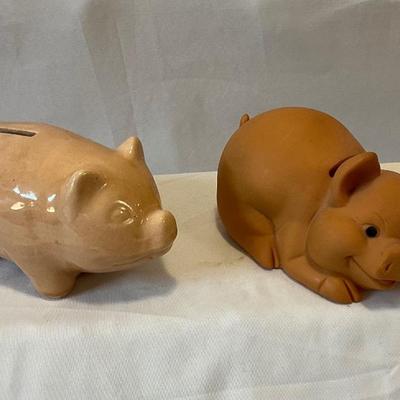 Vintage piggy banks ceramic and plastic