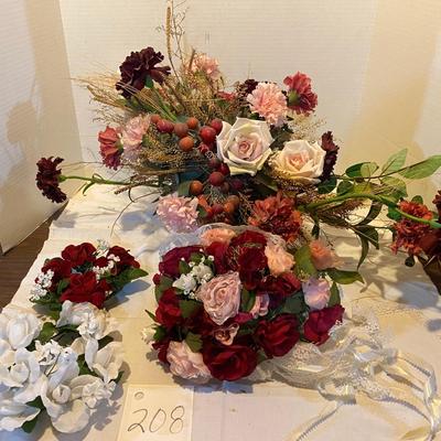 Flower Arrangement and Bridal Bouquet