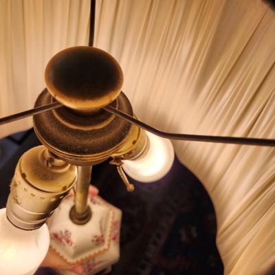 Pair Vintage table Lamps Dual Bulbs