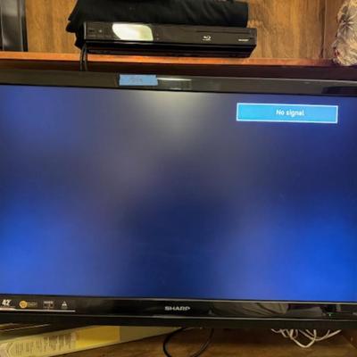 SHARP 42" TV AND BLUE RAY DISC PLAYER