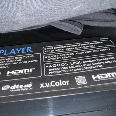 SHARP 42" TV AND BLUE RAY DISC PLAYER