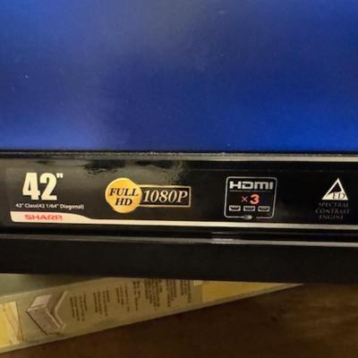 SHARP 42" TV AND BLUE RAY DISC PLAYER