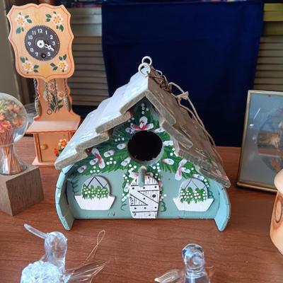 BIRD HOUSES, GLASS BIRDS AND MORE