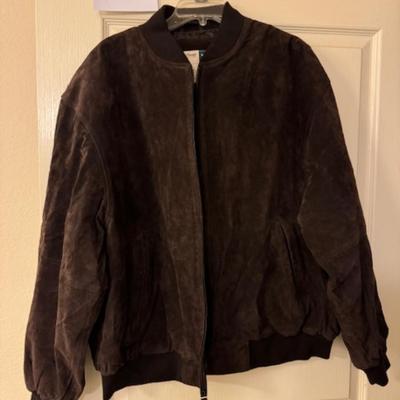 BROWN LEATHER JACKET XL