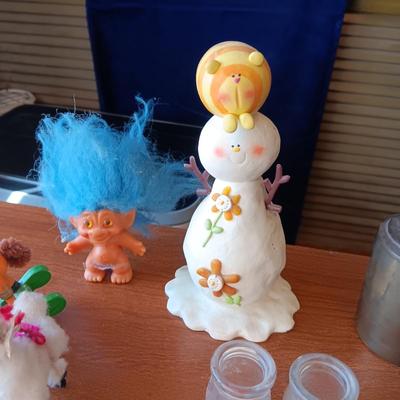 BRASS CONTAINER FROM INDIA, HARMONICA AND OTHER MISC ITEMS