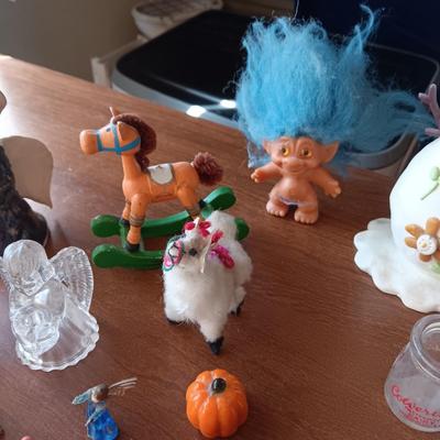 BRASS CONTAINER FROM INDIA, HARMONICA AND OTHER MISC ITEMS