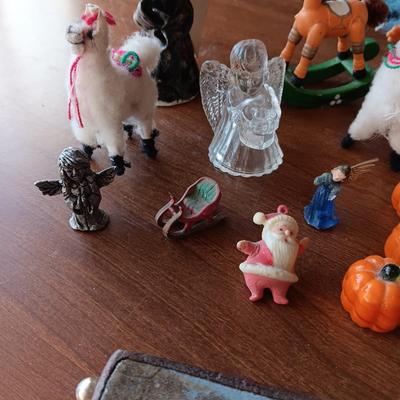 BRASS CONTAINER FROM INDIA, HARMONICA AND OTHER MISC ITEMS