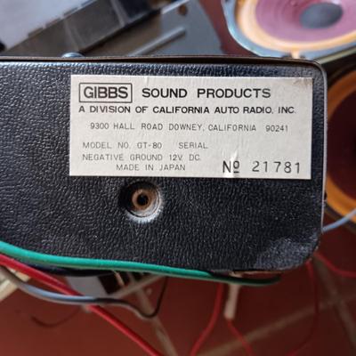 OLD SCHOOL AUTO 8-TRACK PLAYER, AM RADIO AND 2 SETS OF SPEAKERS