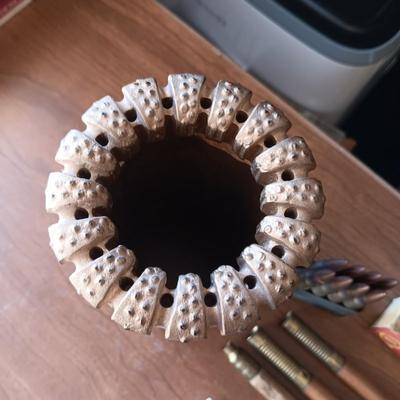 DIAMOND STUDDED CORE SAMPLE DRILLING BIT, RIFLE CLEANING ROD, DUCK CALL, HORN AND MORE