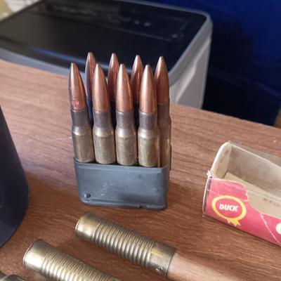 DIAMOND STUDDED CORE SAMPLE DRILLING BIT, RIFLE CLEANING ROD, DUCK CALL, HORN AND MORE