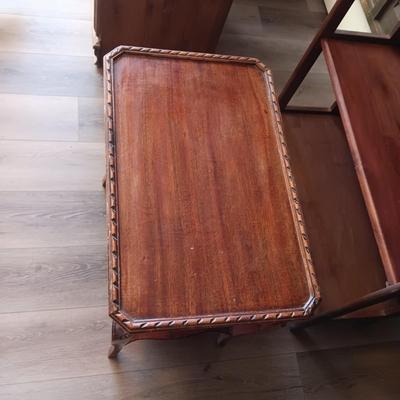 3 TIER SIDE TABLE AND A FOLDING SHELF