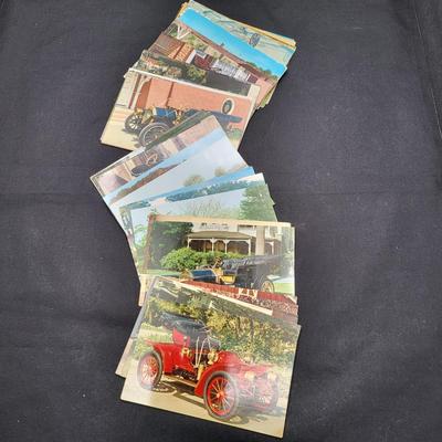 55 Vintage Antique Car Model Post Cards Unused