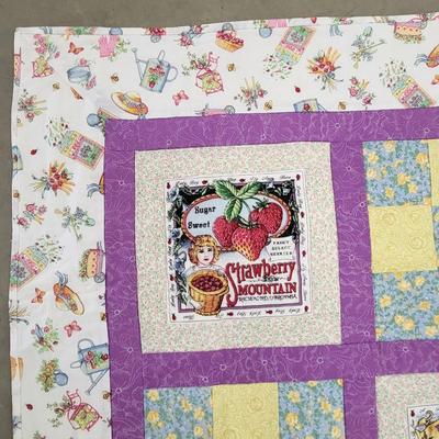Quilted Baby Blanket Outdoors Spring Theme