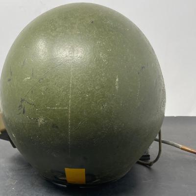 US Military Tank Combat Crew Helmet w/ Telephone Microphone Headset