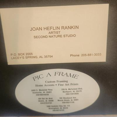 Signed and Numbered 287/500 Joan Heflin Rankin, Local Artist, Framed Flower Print 18