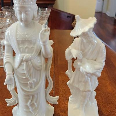 Set Of Two Small Asian People Figurines