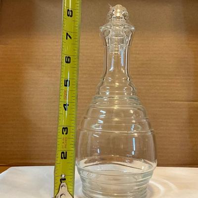1930 new century Hazel Atlas, clear glass decanter with stopper